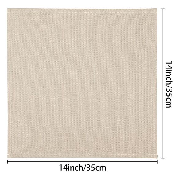 6Pack Cotton Weave Reusable Absorbent Cleaning Rags 14" x 14" Khaki - Picture 3 of 6